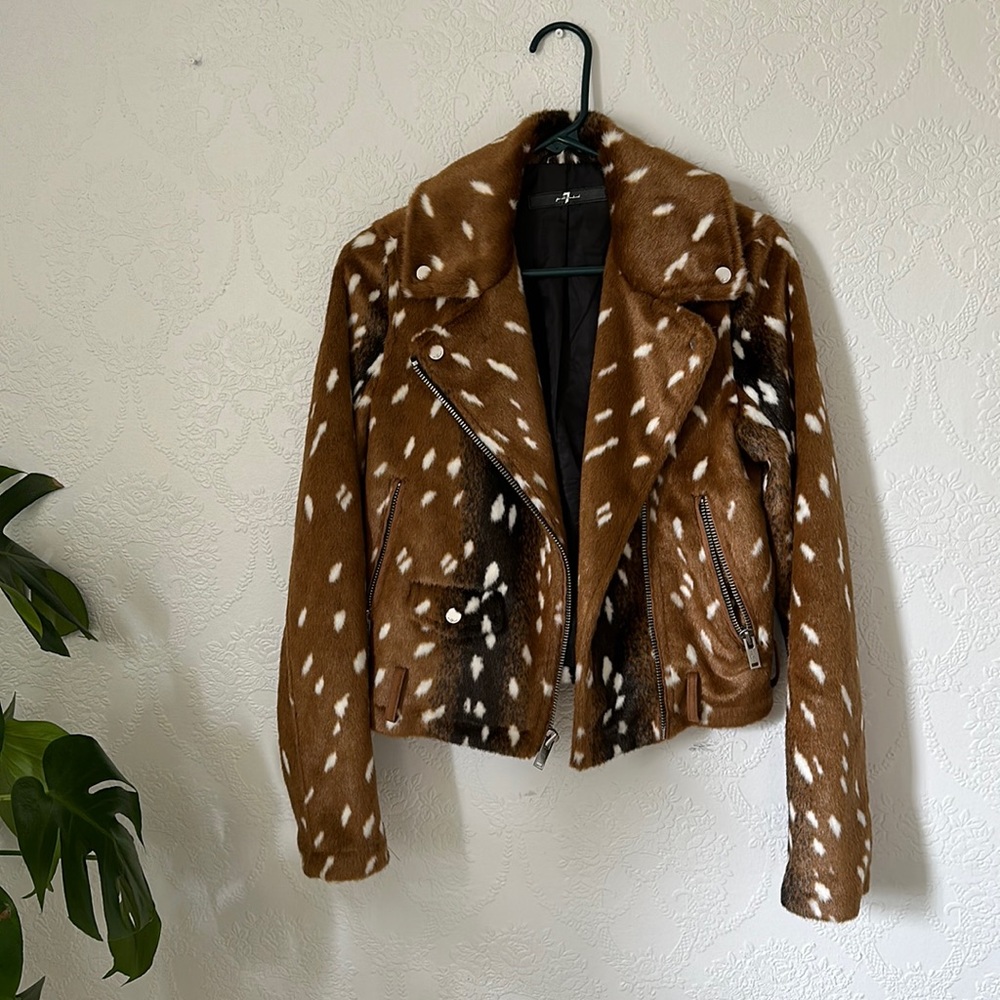 7 for all mankind Fawn biker moto jacket